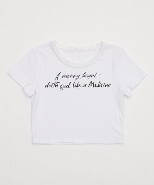 dispark(ディスパーク)の「DISPARK/レースロゴスタッズT(Tシャツ/カットソー・レディース・ブラック/ホワイト・FREE)」の11枚目の写真
