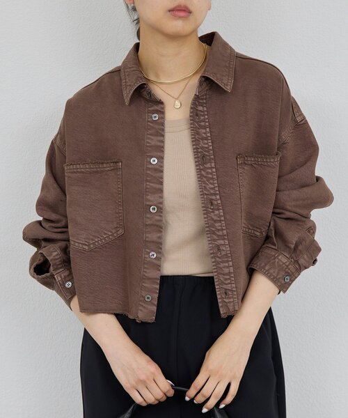 ブラウス シャツ 「セットアップ対応」リヨセルショートシャツ レディース セットアップ対応】リヨセルショートシャツ（シャツ/ブラウス