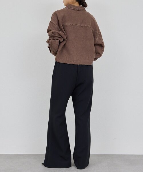 GALLARDAGALANTE（ガリャルダガランテ）の「【セットアップ対応】リヨセルショートシャツ（シャツ/ブラウス・レディース・ブラウン/ベージュ/オリーブ/アイボリー・FREE）」の12枚目の写真