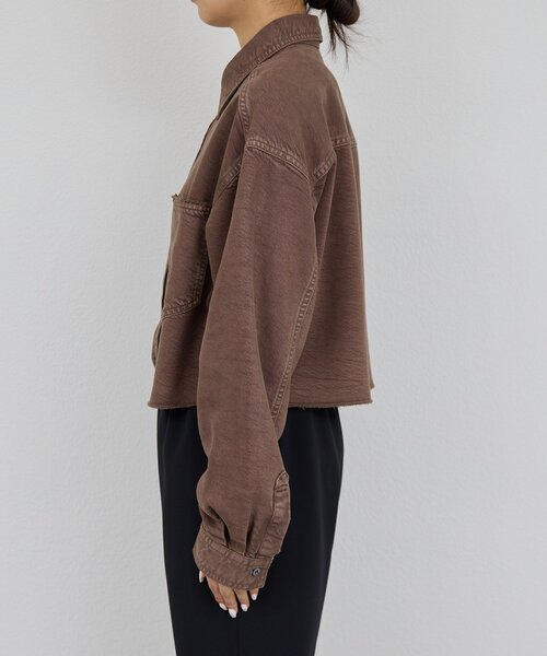 GALLARDAGALANTE（ガリャルダガランテ）の「【セットアップ対応】リヨセルショートシャツ（シャツ/ブラウス・レディース・ブラウン/ベージュ/オリーブ/アイボリー・FREE）」の19枚目の写真