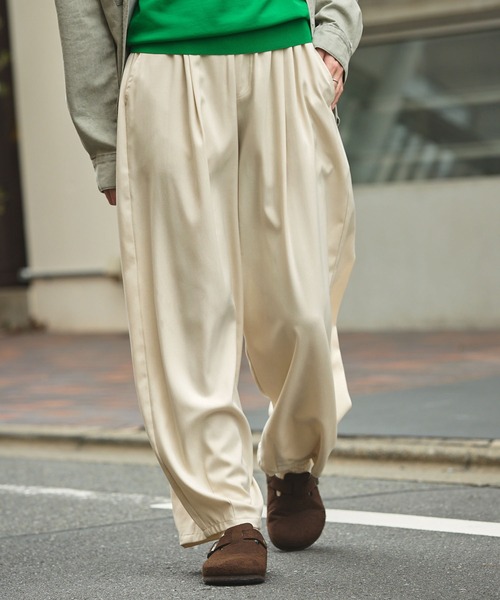 THE CRAFT CREW PRODUCTS（ザクラフトクループロダクツ）の「リネンタッチリラックス コクーンカーブ ワイドイージーパンツ【THE CRAFT CREW PRODUCTS】（その他パンツ・レディース・ブラウン/アイボリー/チャコールグレー/ブラック・L/M）」の7枚目の写真