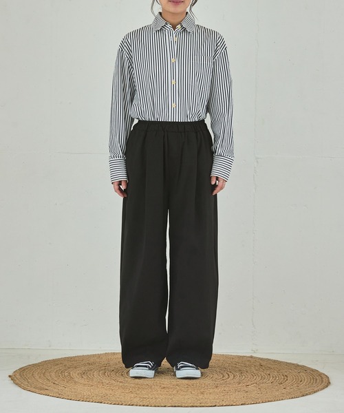 THE CRAFT CREW PRODUCTS（ザクラフトクループロダクツ）の「リネンタッチリラックス コクーンカーブ ワイドイージーパンツ【THE CRAFT CREW PRODUCTS】（その他パンツ・レディース・ブラウン/アイボリー/チャコールグレー/ブラック・L/M）」の15枚目の写真