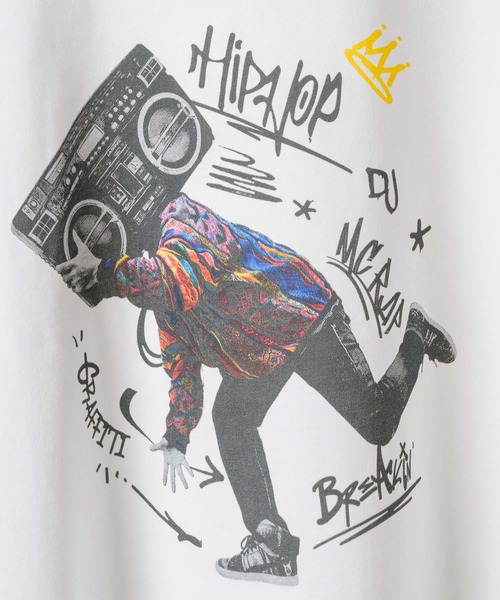 Good Time Apartment(グッドタイムアパートメント)の「【Good Time Apartment】【キッズサイズ有り】HIP HOP "4" ELEMENTS T-SHIRT(Tシャツ/カットソー・レディース・ホワイト・S/M/L/XL/150)」の6枚目の写真