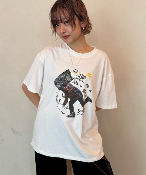 Good Time Apartment(グッドタイムアパートメント)の「【Good Time Apartment】【キッズサイズ有り】HIP HOP "4" ELEMENTS T-SHIRT(Tシャツ/カットソー・レディース・ホワイト・S/M/L/XL/150)」の12枚目の写真