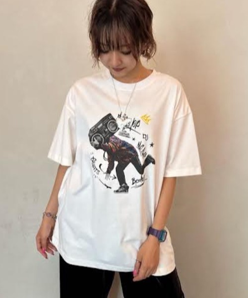 Good Time Apartment(グッドタイムアパートメント)の「【Good Time Apartment】【キッズサイズ有り】HIP HOP "4" ELEMENTS T-SHIRT(Tシャツ/カットソー・レディース・ホワイト・S/M/L/XL/150)」の3枚目の写真