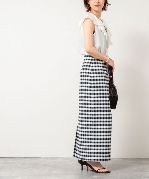 NOLLEY’S Sophi（ノーリーズソフィ）の「シアーラッフルノースリーブブラウス（シャツ/ブラウス・レディース・ブラック/オフホワイト/サックスブルー・38/36）」の21枚目の写真