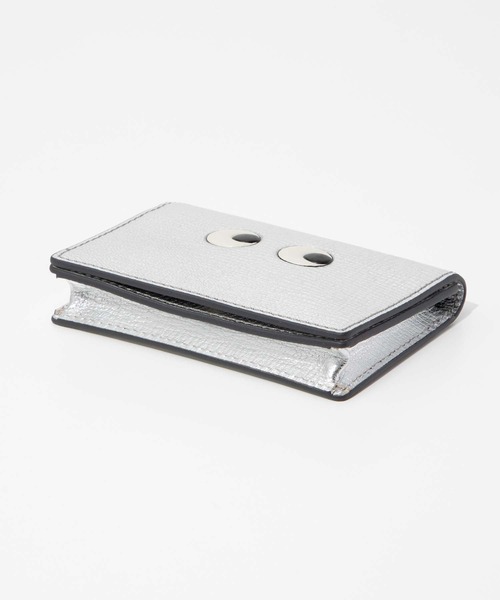 ANYA HINDMARCH(アニヤハインドマーチ)の「ANYA HINDMARCH Business Card Case Eyes in Metallic Capra アニヤハインドマーチ ピーピング アイズ カードケース(カードケース・レディース・シルバー・FREE)」の5枚目の写真