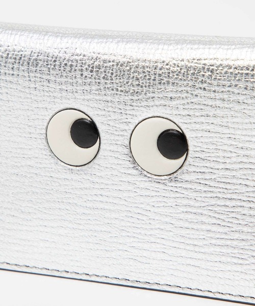 ANYA HINDMARCH(アニヤハインドマーチ)の「ANYA HINDMARCH Business Card Case Eyes in Metallic Capra アニヤハインドマーチ ピーピング アイズ カードケース(カードケース・レディース・シルバー・FREE)」の6枚目の写真