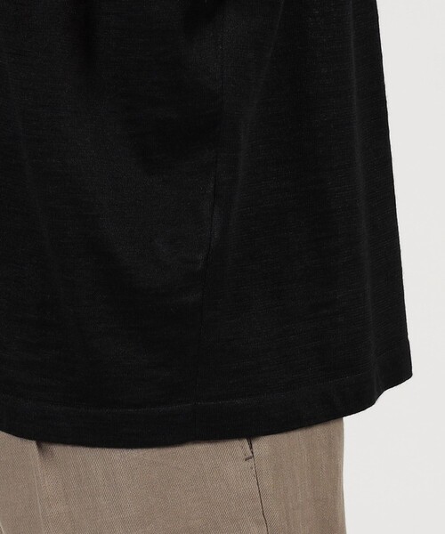 TOMORROWLAND （トゥモローランド）の「ラミー ハーフスリーブ ニットシャツ（ニット/セーター・メンズ・ダークグリーン/ベージュ/ブラック・M/S）」の10枚目の写真