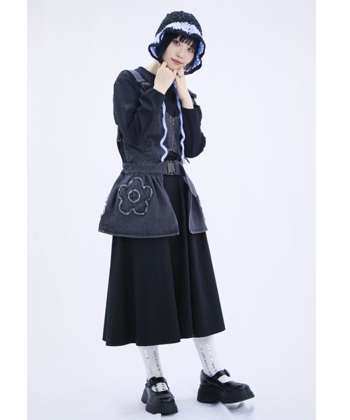 L.H.P（エルエイチピー）の「neuron/ニュウロン/フラワーフード帽（ハット・レディース・ブラック/ネイビー・F）」の3枚目の写真