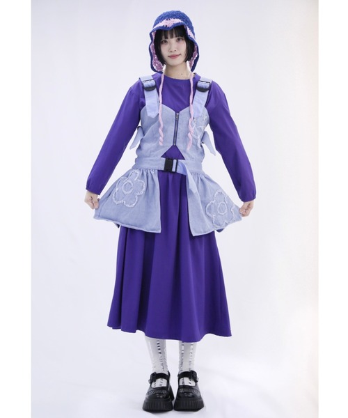 L.H.P（エルエイチピー）の「neuron/ニュウロン/フラワーフード帽（ハット・レディース・ブラック/ネイビー・F）」の5枚目の写真