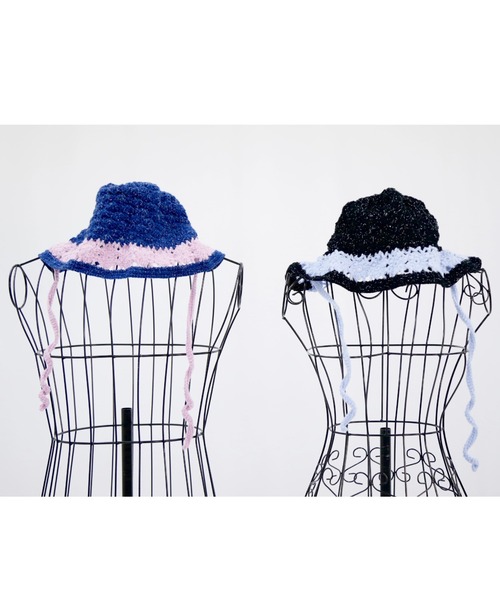 L.H.P（エルエイチピー）の「neuron/ニュウロン/フラワーフード帽（ハット・レディース・ブラック/ネイビー・F）」の7枚目の写真