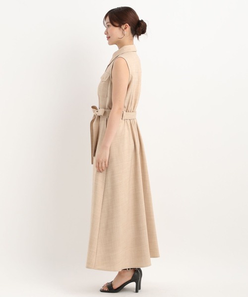 Andemiu(アンデミュウ)の「サファリシャツノースリーブワンピース577585(ワンピース・レディース・チャコールグレー/ブルー/ベージュ・FREE)」の16枚目の写真