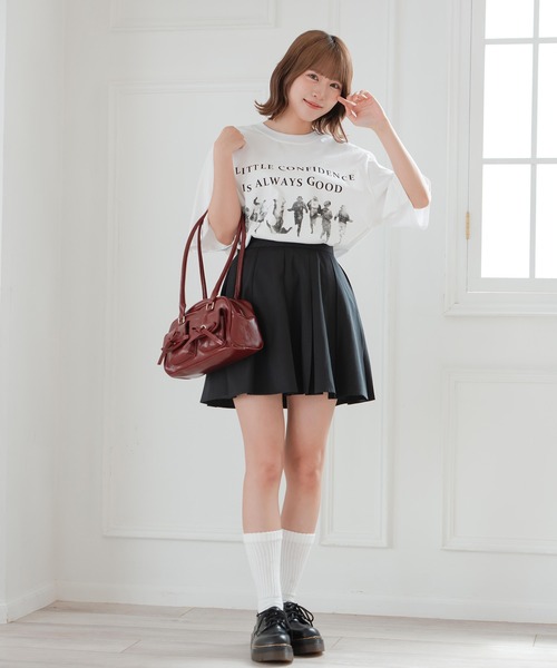 krahe(クレーエ)の「オーバーサイズプリントTシャツ(Tシャツ/カットソー・レディース・イエロー/ホワイト・FREE)」の9枚目の写真