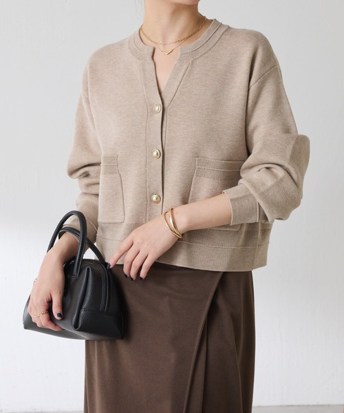 新品　 GALLARDAGALANTE　スウェットライクカーディガン COLLAGE GALLARDAGALANTE カーディガン スウェットライク