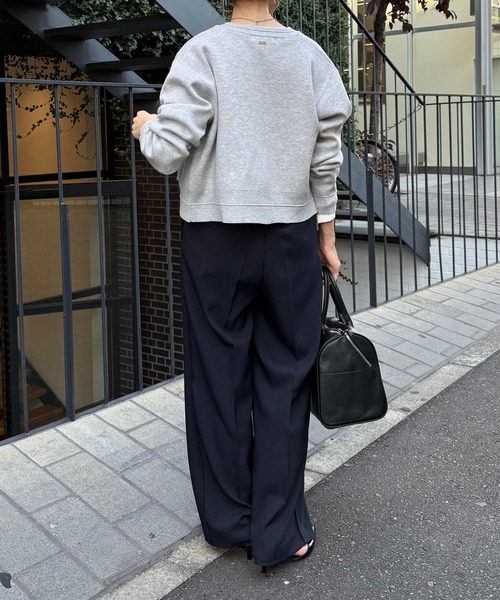 COLLAGE GALLARDAGALANTE（コラージュガリャルダガランテ）の「スウェットライクスキッパーカーディガン/WEB限定（カーディガン/ボレロ・レディース・チャコールグレー/ライトグレー/ネイビー/ブラック/ベージュ・FREE）」の15枚目の写真