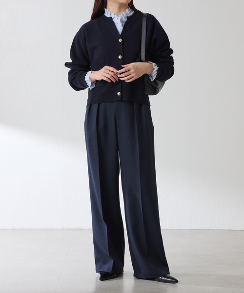 新品　 GALLARDAGALANTE　スウェットライクカーディガン インフルエンサー企画カラー登場！】スキッパースウェットライク