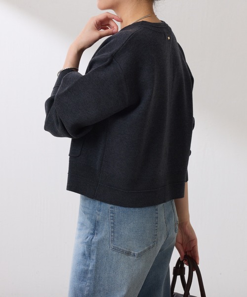 セール】スウェットライクスキッパーカーディガン/WEB限定