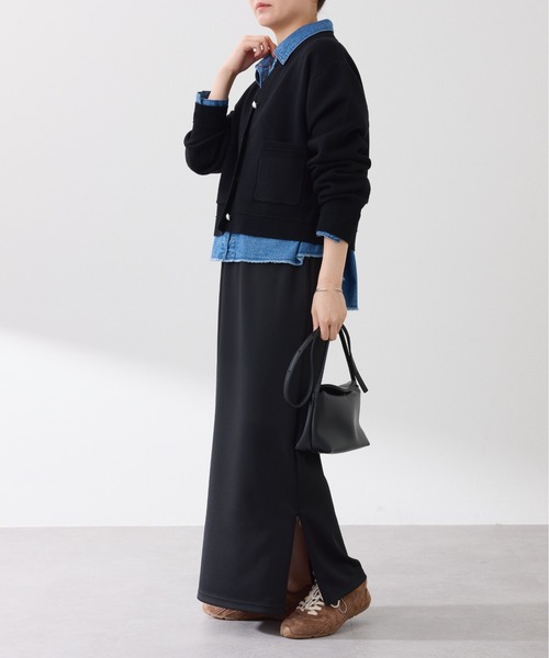 セール】スウェットライクスキッパーカーディガン/WEB限定