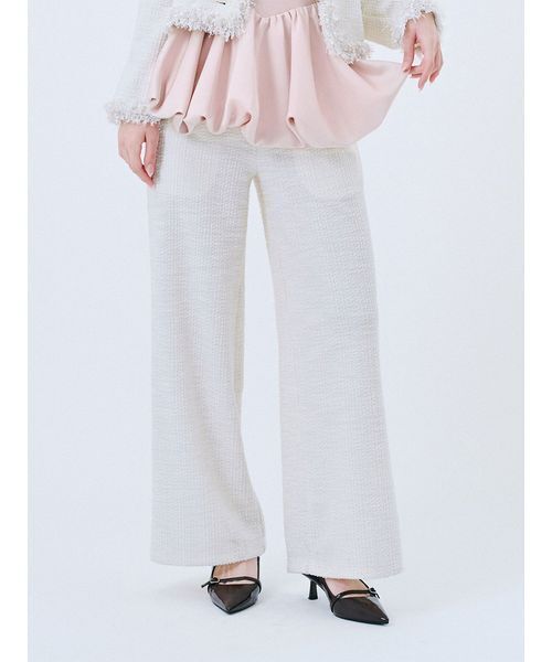 WEB限定00サイズ】カットツイードパンツ（その他パンツ）｜LILY