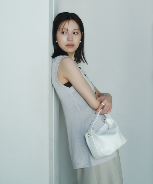 NOBLE×L'AUBE BLANC】フロントボタンニットベスト（ベスト）｜NOBLE