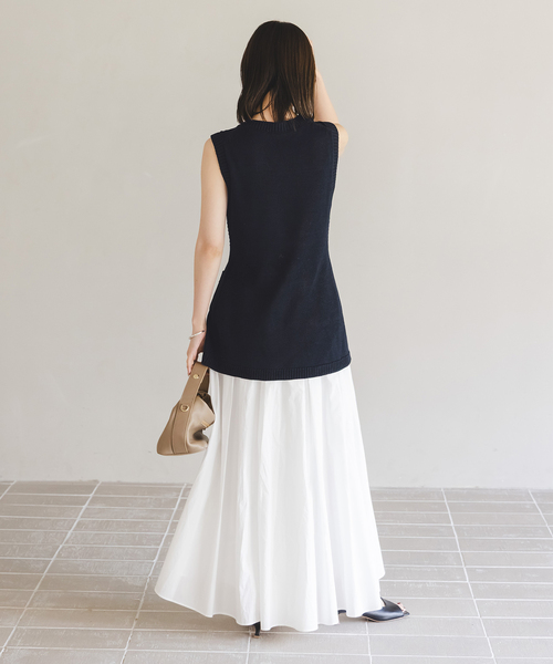 NOBLE×L'AUBE BLANC】フロントボタンニットベスト（ベスト