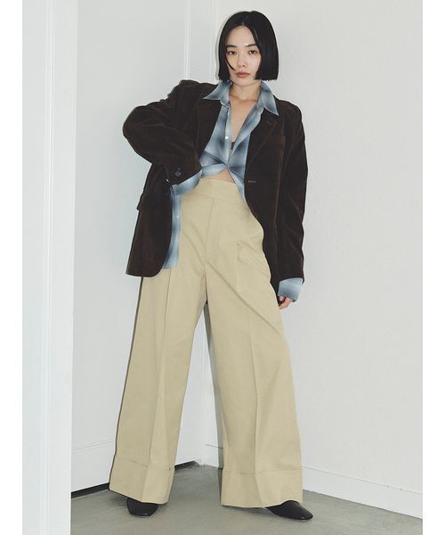 MIESROHE（ミースロエ）の「ヴィンテージライクシングルJK（テーラードジャケット・レディース・ブラック/ベージュ/ブラウン・0/1）」の5枚目の写真