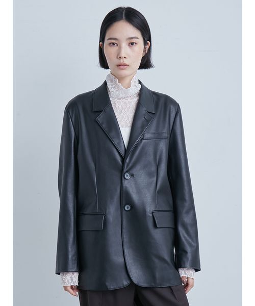 MIESROHE（ミースロエ）の「ヴィンテージライクシングルJK（テーラードジャケット・レディース・ブラック/ベージュ/ブラウン・0/1）」の10枚目の写真