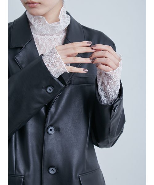 MIESROHE（ミースロエ）の「ヴィンテージライクシングルJK（テーラードジャケット・レディース・ブラック/ベージュ/ブラウン・0/1）」の14枚目の写真