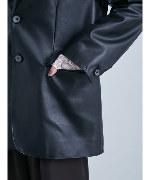 MIESROHE（ミースロエ）の「ヴィンテージライクシングルJK（テーラードジャケット・レディース・ブラック/ベージュ/ブラウン・0/1）」の15枚目の写真