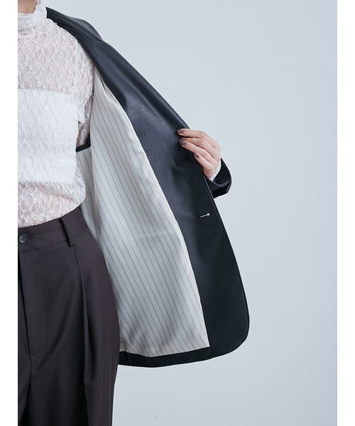 MIESROHE（ミースロエ）の「ヴィンテージライクシングルJK（テーラードジャケット・レディース・ブラック/ベージュ/ブラウン・0/1）」の17枚目の写真