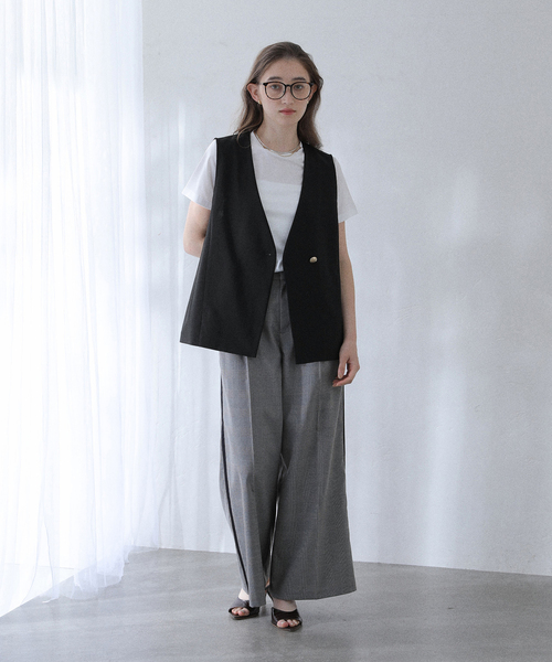 La TOTALITE（ラトータリテ）の「【洗える】ノーカラージレ（その他アウター・レディース・ブラック/ベージュ・FREE）」の6枚目の写真