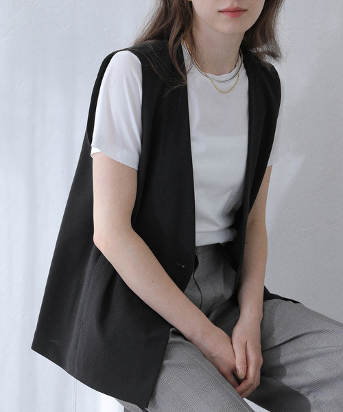 La TOTALITE（ラトータリテ）の「【洗える】ノーカラージレ（その他アウター・レディース・ブラック/ベージュ・FREE）」の12枚目の写真