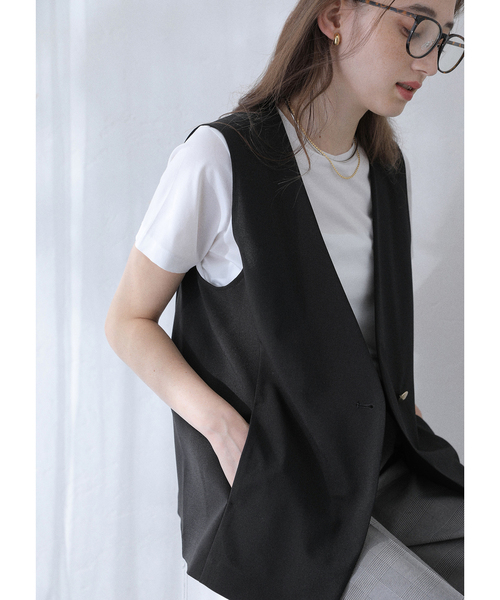 La TOTALITE（ラトータリテ）の「【洗える】ノーカラージレ（その他アウター・レディース・ブラック/ベージュ・FREE）」の14枚目の写真