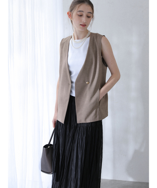 La TOTALITE（ラトータリテ）の「【洗える】ノーカラージレ（その他アウター・レディース・ブラック/ベージュ・FREE）」の20枚目の写真