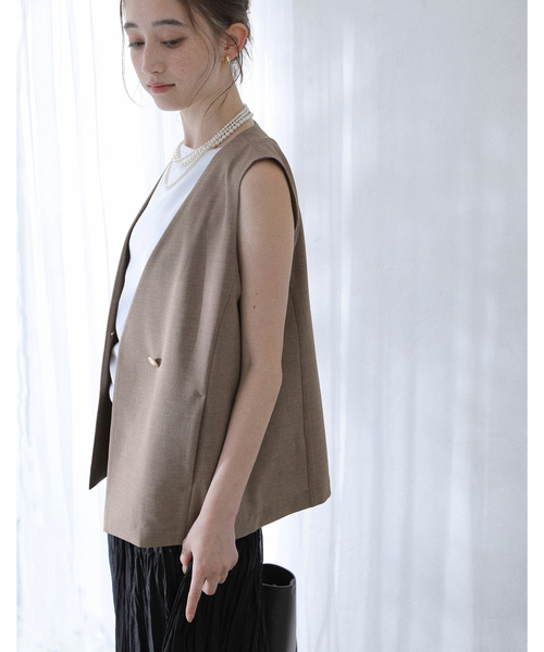 La TOTALITE（ラトータリテ）の「【洗える】ノーカラージレ（その他アウター・レディース・ブラック/ベージュ・FREE）」の21枚目の写真