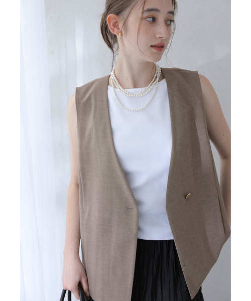 La TOTALITE（ラトータリテ）の「【洗える】ノーカラージレ（その他アウター・レディース・ブラック/ベージュ・FREE）」の22枚目の写真