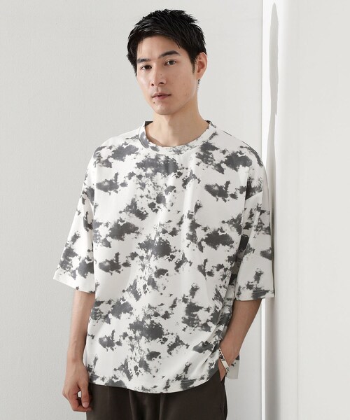 THE SHOP TK (ザ ショップ ティーケー )の「タイダイクールポンチビッグTシャツ(Tシャツ/カットソー・メンズ・ベージュ系5/ホワイト系8・04/03/02)」の2枚目の写真