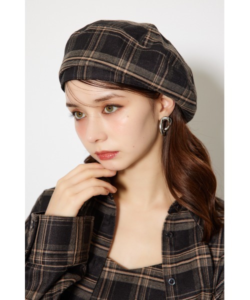 rienda（リエンダ）の「ニュアンスベレー 秋服（ハンチング/ベレー帽・レディース・ブラック系その他/グレー・FREE）」の3枚目の写真