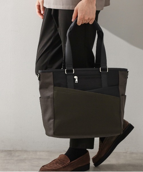 THE SHOP TK （ザ ショップ ティーケー ）の「2WAY切替トートバッグ（トートバッグ・メンズ・ネイビー/ブラウン系その他/ブラック・00）」の3枚目の写真
