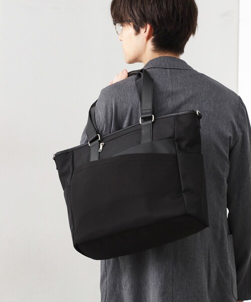 THE SHOP TK （ザ ショップ ティーケー ）の「2WAY切替トートバッグ（トートバッグ・メンズ・ネイビー/ブラウン系その他/ブラック・00）」の4枚目の写真