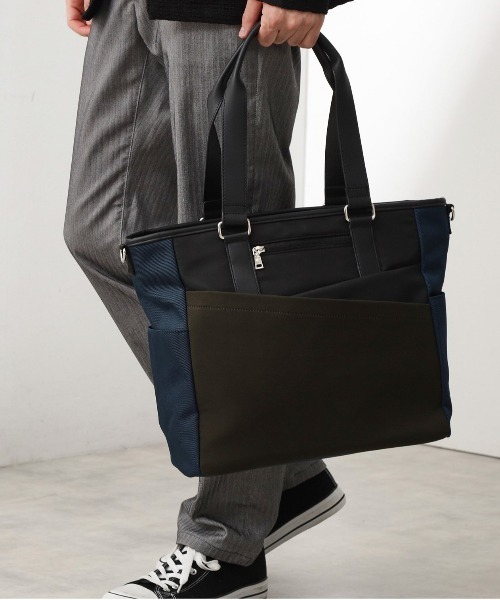 THE SHOP TK （ザ ショップ ティーケー ）の「2WAY切替トートバッグ（トートバッグ・メンズ・ネイビー/ブラウン系その他/ブラック・00）」の7枚目の写真