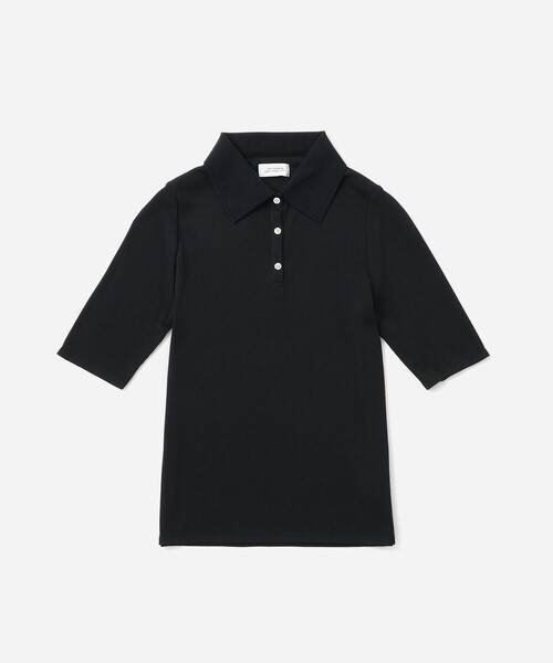 Saturdays NYC(サタデーズ ニューヨークシティ )の「Devin Rib Poloshirt(ポロシャツ・レディース・ブラック/イエロー/オフホワイト・S/M/L)」の2枚目の写真