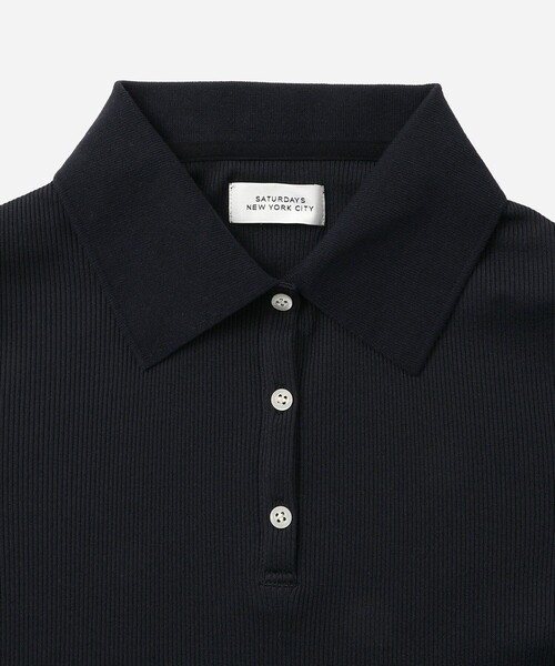 Saturdays NYC(サタデーズ ニューヨークシティ )の「Devin Rib Poloshirt(ポロシャツ・レディース・ブラック/イエロー/オフホワイト・S/M/L)」の20枚目の写真