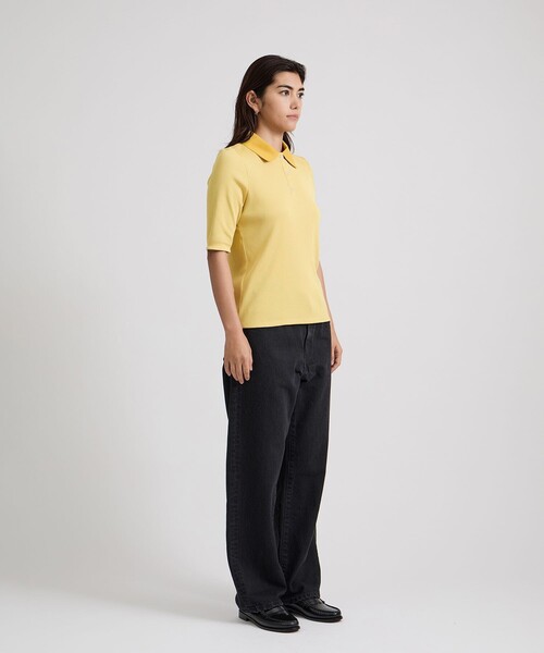 Saturdays NYC(サタデーズ ニューヨークシティ )の「Devin Rib Poloshirt(ポロシャツ・レディース・ブラック/イエロー/オフホワイト・S/M/L)」の7枚目の写真