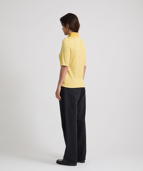 Saturdays NYC(サタデーズ ニューヨークシティ )の「Devin Rib Poloshirt(ポロシャツ・レディース・ブラック/イエロー/オフホワイト・S/M/L)」の8枚目の写真