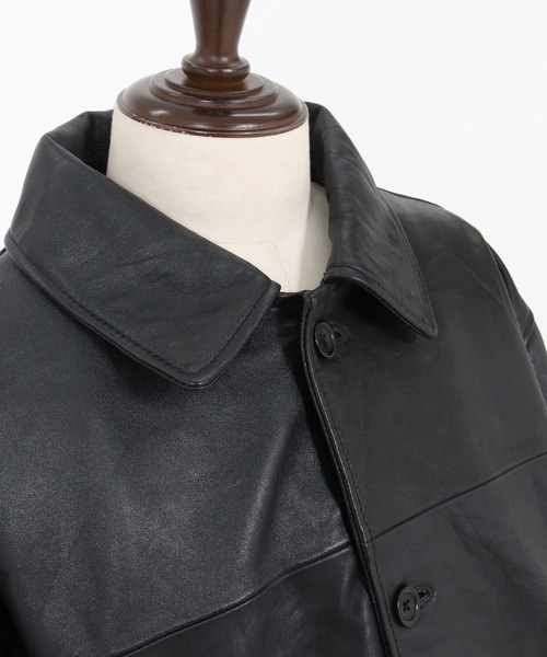 CAMBIO(カンビオ)の「mj10957-Oversized Re Product Leather Classical Jacket ジャケット(AI-252-007)(その他アウター・メンズ・ブラック・L/M/S)」の9枚目の写真