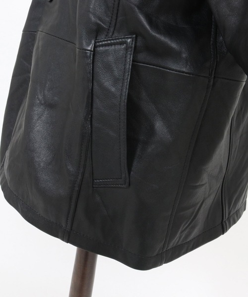 CAMBIO(カンビオ)の「mj10957-Oversized Re Product Leather Classical Jacket ジャケット(AI-252-007)(その他アウター・メンズ・ブラック・L/M/S)」の12枚目の写真