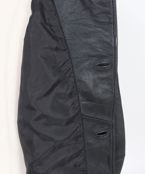 CAMBIO(カンビオ)の「mj10957-Oversized Re Product Leather Classical Jacket ジャケット(AI-252-007)(その他アウター・メンズ・ブラック・L/M/S)」の13枚目の写真