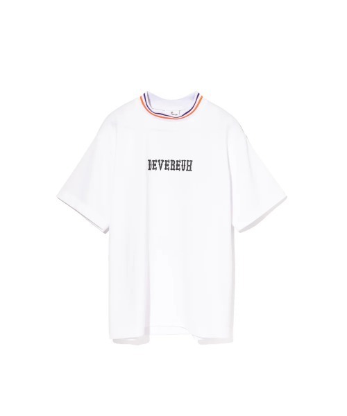 DEVEREUX GOLF(デヴァローゴルフ)の「ARIZONAアクティブリブモックネックTEE(Tシャツ/カットソー・メンズ・オレンジ/ホワイト・LARGE/MEDIUM/SMALL)」の3枚目の写真